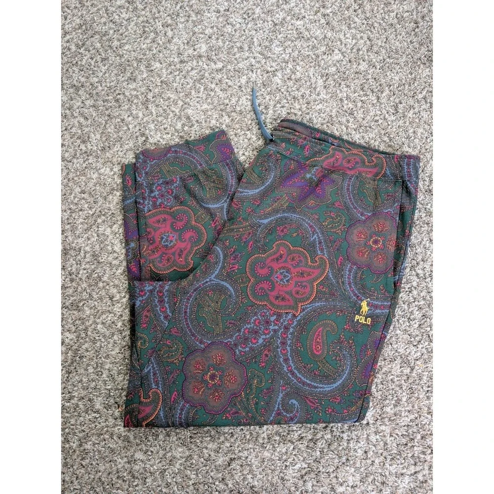 Polo Ralph Lauren Men's Paisley Track Pants Size 3XB Big & Tall Sweatpants EUC